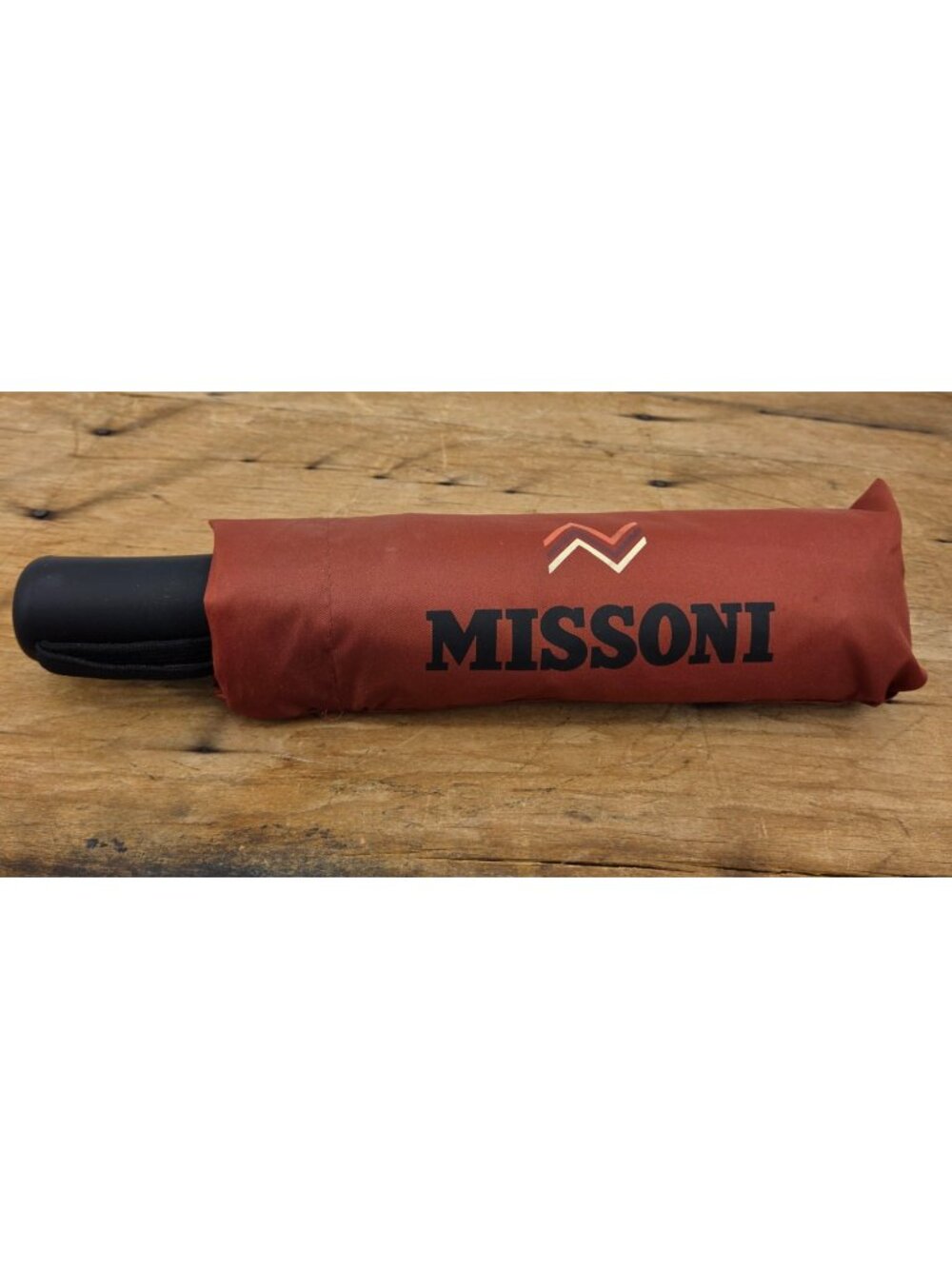 New Missoni X Stark Umbrella Clay Red Zig Zag Chevron Pattern Travel